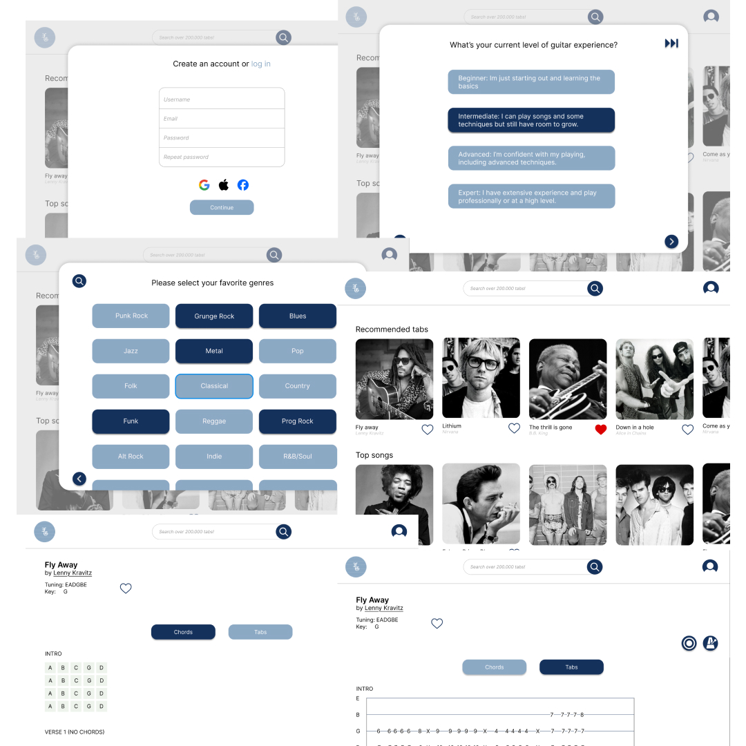 FretGenius interface design